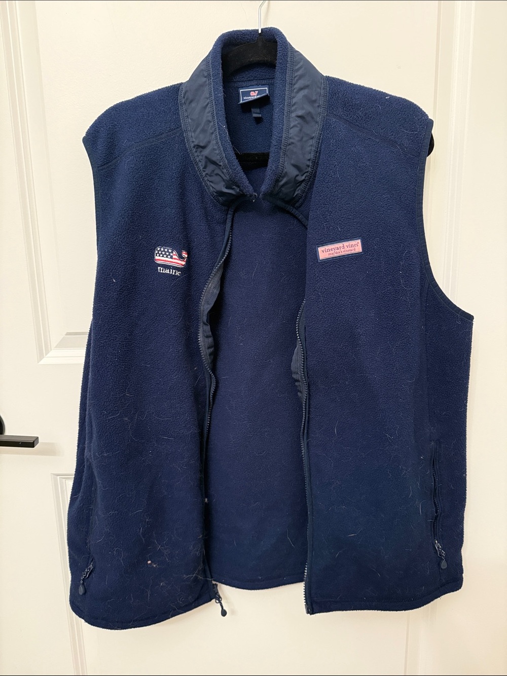 Vineyard Vines Navy Sleeveless Fleece Vest